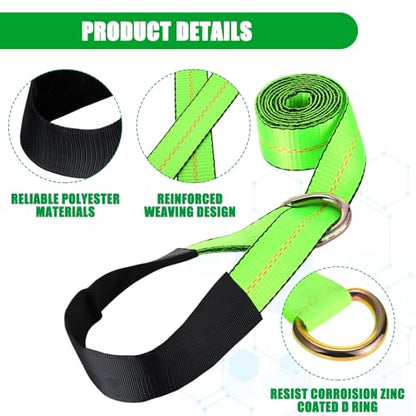 Lasso Tow Truck Straps with D Ring (2" X 10 ft)