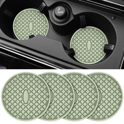 Car Cup Coasters [4 Pack] Silicone Car Coasters (4pack-desert Sage)