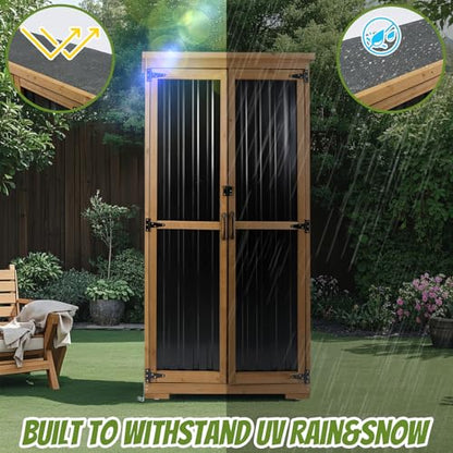 Outdoor Storage Cabinet (Brown / 32"x16"x66")