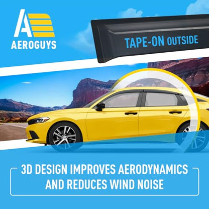 Extra Durable Window Deflectors Tape (For Honda Civic 22-26 Hatchback)