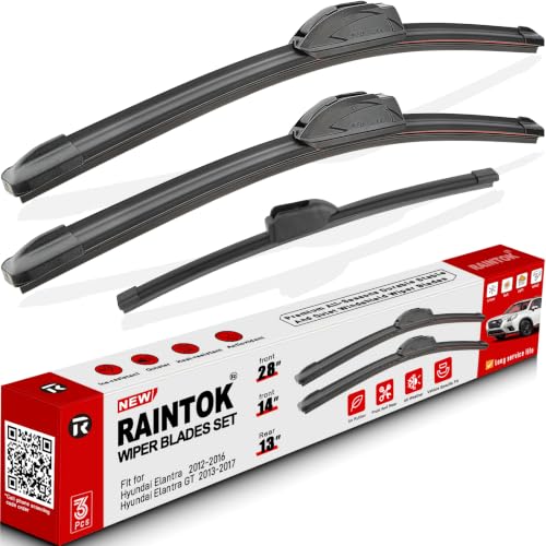 3 Pack Windshield Wiper Blades Replacement for Hyundai Elantra 2012 (28"/14"/13")