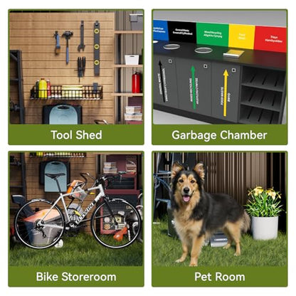 Shed Outdoor Storage Shed Metal (Brown / 10'*10')