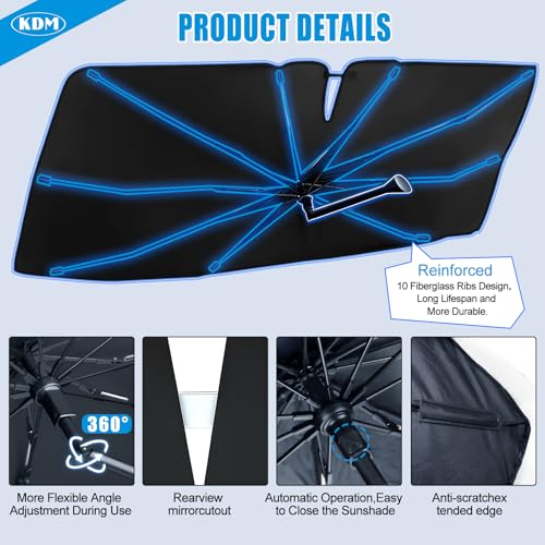 Umbrella Style Windshield Sun Shade Fit for Honda CR (for 2017-2022 Honda CR-V-Umbrella)