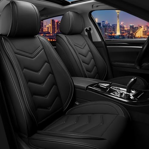 Car Seat Covers for Chrysler Pacifica 2004 (2 Pcs Front / Pure Black)