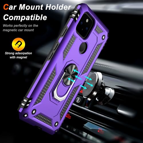 for Google Pixel 5 Case with Screen Protector (Purple / Google Pixel 5)