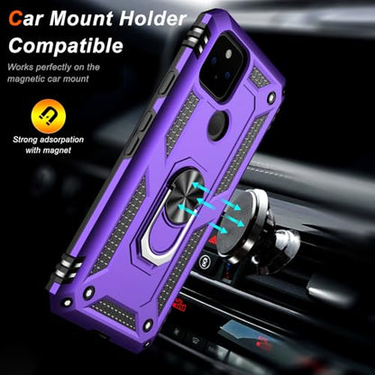 for Google Pixel 5 Case with Screen Protector (Purple / Google Pixel 5)