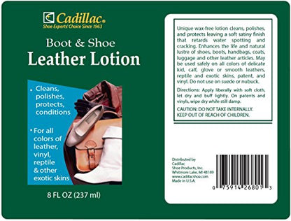 Boot and Shoe Leather Lotion for Footwear and Accessories (8 Fl Oz (Pack of 1))