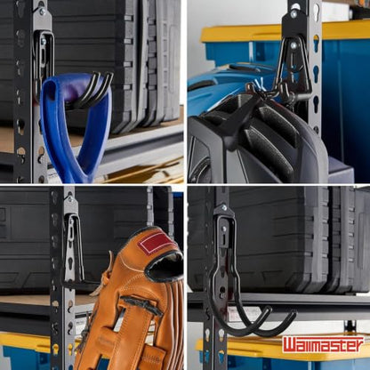 Garage Hooks Organizer Kit (12 pcs-Black)