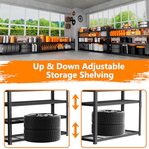 Storage Shelves Heavy Duty 4 PCS (4 Tier 60"W x 24"D x 60"H)