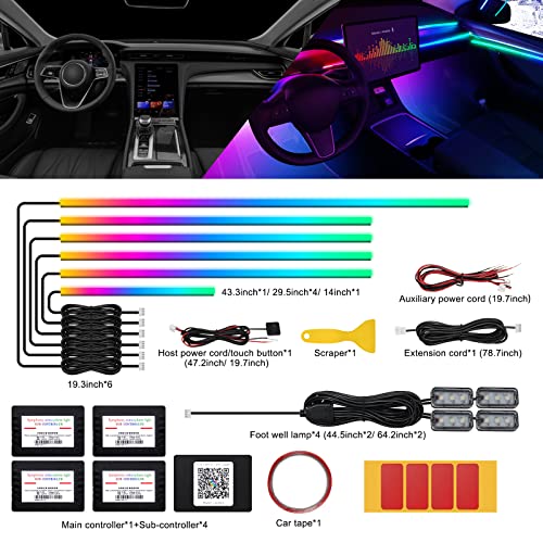 Dreamcolor Acrylic Interior Car LED Strip Light with Wireless APP (Dreamcolor Kit - 10 in 1)