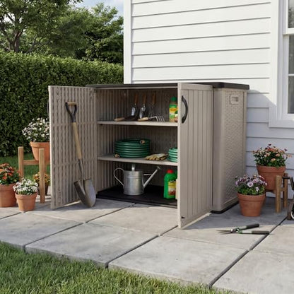 26 cu.ft Resin Outdoor Storage Cabinet (Beige / 26 Cu FT Cabinet)