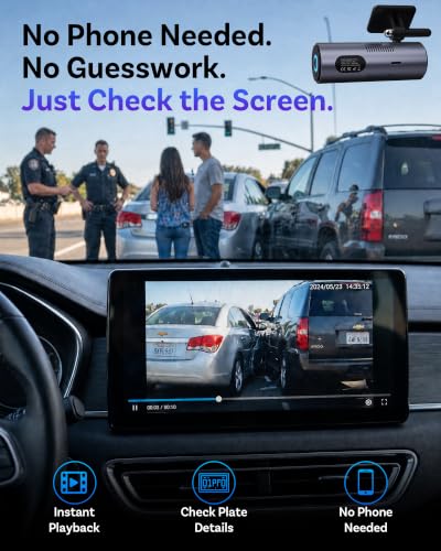 OttoSafe Dash Cam Front and Rear with Wireless CarPlay Adapter