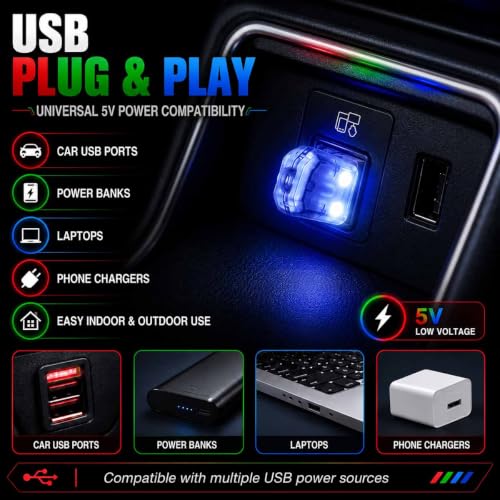 2PCS Mini USB LED Lights (Colorful)