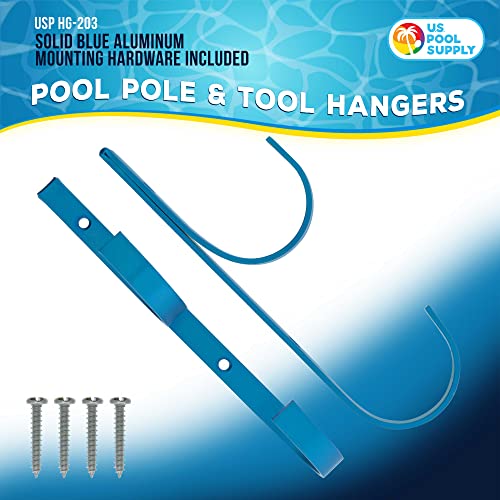 Pool Pole Hanger (2 Poles - Hangers / Blue)