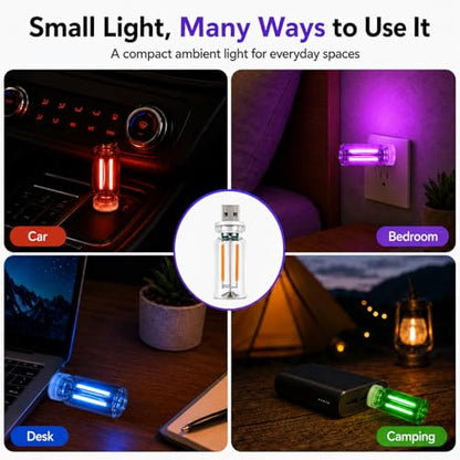 4PCS Dimmable USB Touch Control Led Night Lights (red+blue+green+purple)