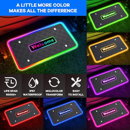 Car LED Lights for Floor Mats (Plaid - USB, 4)