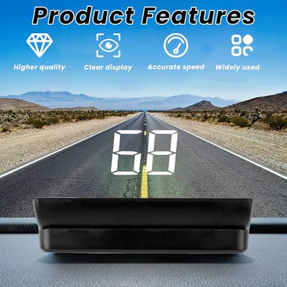 Heads Up Display for Cars (HUD Speedometer (White Display))