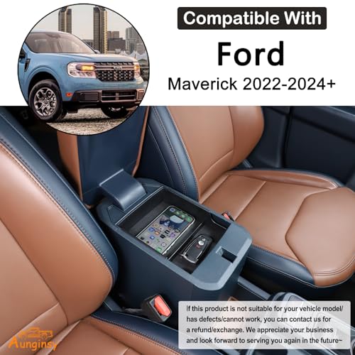 Car Armrest Box Storage Box Compatible with Ford Maverick 2022 (1Pcs)