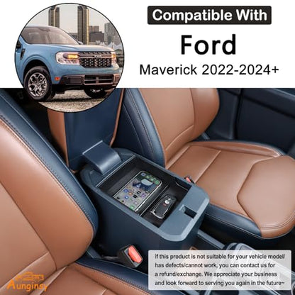 Car Armrest Box Storage Box Compatible with Ford Maverick 2022 (1Pcs)