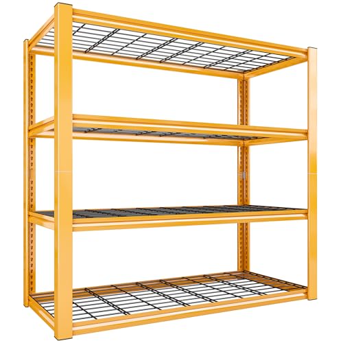 40" W Yellow Garage Shelving with Double (40" W X 19.7" D X 59.9" H)