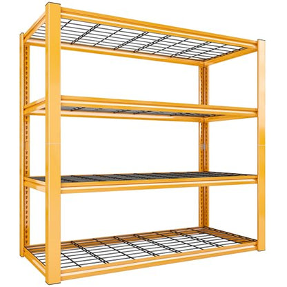 40" W Yellow Garage Shelving with Double (40" W X 19.7" D X 59.9" H)