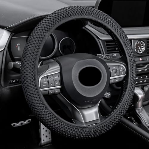 Elastic Stretch Steering Wheel Cover (Black)