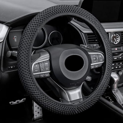 Elastic Stretch Steering Wheel Cover (Black)