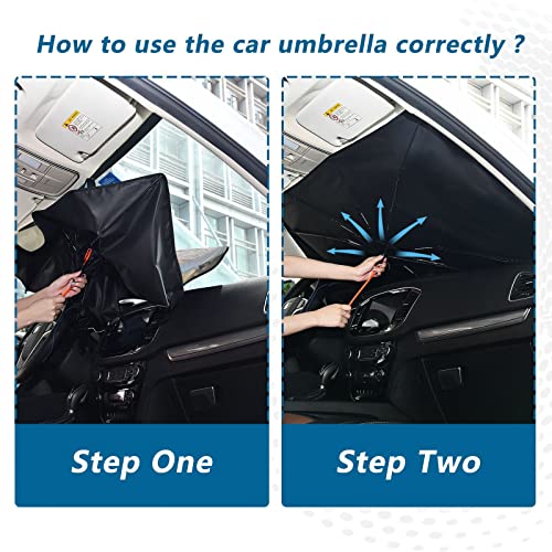 Funny Raccoon Driving Windshield Sun Shade Umbrella Animal Foldable Car Front Window Sunshade Blocks UV Rays Heat Keep Vehicle Cool (multi 5)