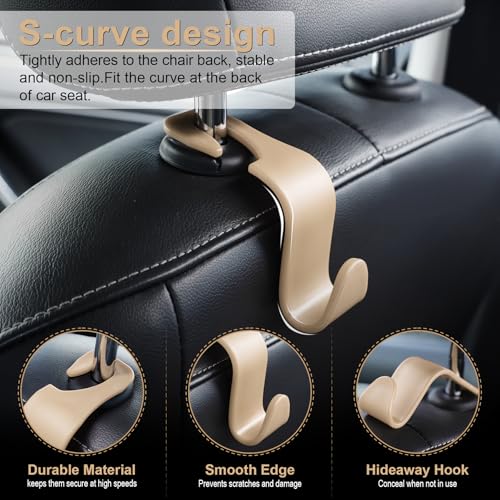 Car Seat Headrest Hook (Beige)