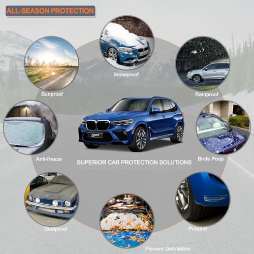 6 Layers Waterproof SUV Car Cover for BMW X5 2007 (LM-Silver / 7. Custom Fit BMW X5)