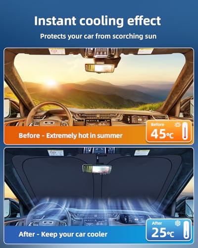 2026 Upgraded Windshield Sun Shade for Jeep Grand Cherokee L 2022 (for Grand Cherokee L 2022+)