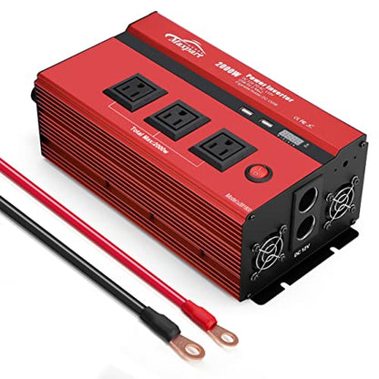 2000w 12v Car Power Inverters for Vehicles Truck with USB Charging Port (2000W / Red)