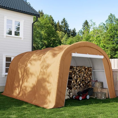Carport 10x20 FT Heavy Duty Canopy (Brown)