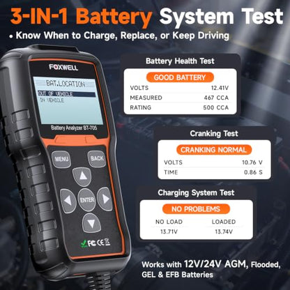 BT705 Car Battery Tester 24V 12V