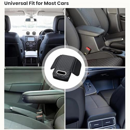 Memory Foam Car Armrest Cushion 2025 New Car Center Console Cushion Pad Car Truck Armrest Cover Auto Center Console Lid Center Armrest Cover Car Console Armrest Organizer Storage (Red)