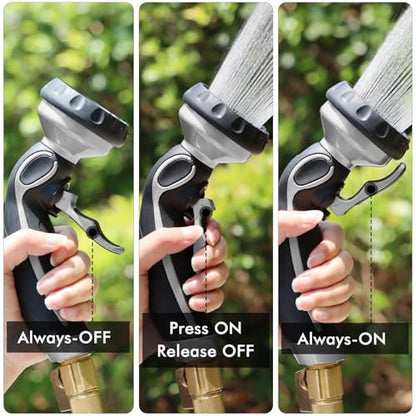 Hose Nozzle with Easy Self (Silver)
