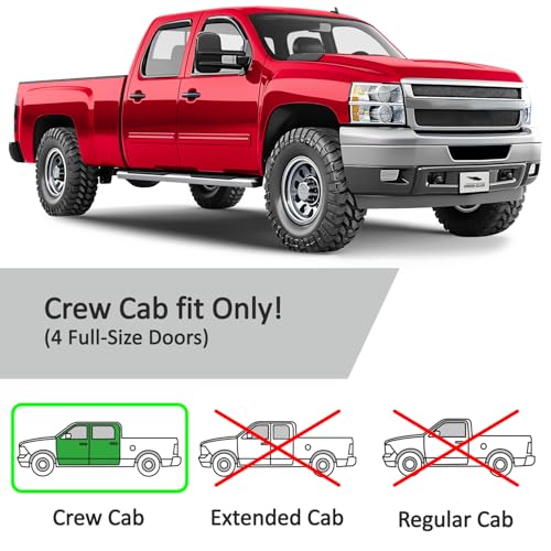 in Channel Extra Durable Rain Guards for Chevrolet (For Silverado 07-14 2500/3500 HD)