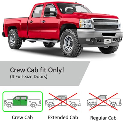 in Channel Extra Durable Rain Guards for Chevrolet (For Silverado 07-14 2500/3500 HD)