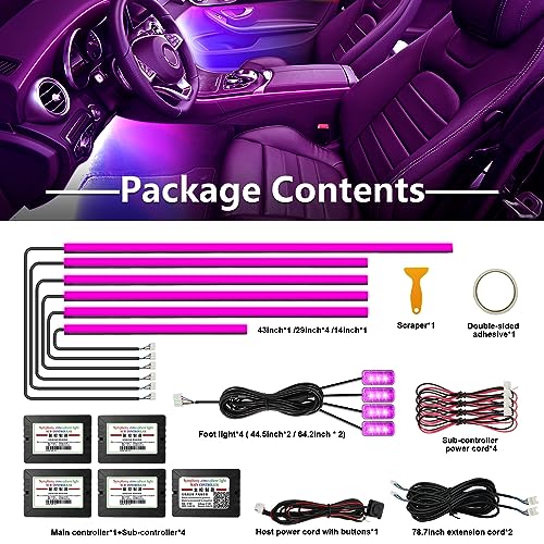 Acrylic Interior Car Lights (RGB 10 lights)