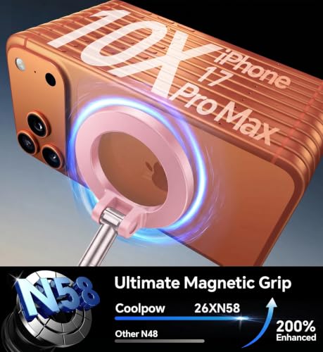 Newest Vacuum Magnetic Phone Holder for Car Phone Holder Mount【Movable Vacuum Suction】 Magsafe Car Mount Cell Phone Holders for Your Car Accessories for Women Men for iPhone 17 16 (Light Pink)