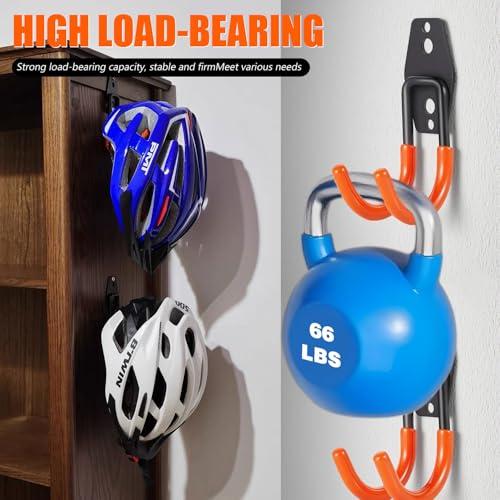 Heavy Duty Garage Storage Hooks 2 Pack Garage Tool Organizer Wall Mount (One Size)