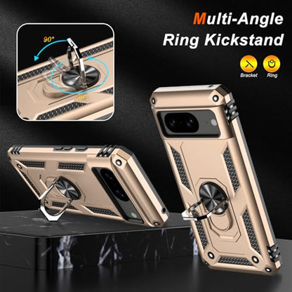 for Google Pixel 8 Case with Screen Protector (Yellow / Google Pixel 8)