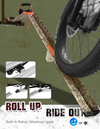 Young Hitch Bike Rack for 2 E (2-E-BIKE RACK 200 LBS WITH RAMP CAMO)
