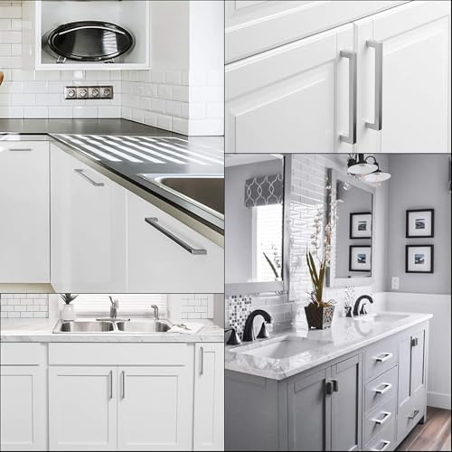 15 Pack 3-3/4 Inch Brushed Nickel Cabinet Pulls Kitchen Handles (Brushed Nickel / 3-3/4 Inch Hole Centers)