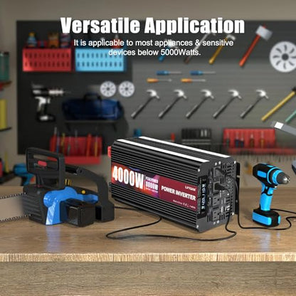 4000 Watt Power Inverter 12V to 110V 120V for Vehicle (12V-4000W-Standard)