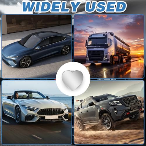 2Pcs Cars Heart Shaped Blind Spot Mirrors Car Side Mirror Blindspot Adjustabe Angle Removable Wide Angle Convex RearView Mirror for Enhanced Safety Universal Fit Stick (Heart-2Pcs)