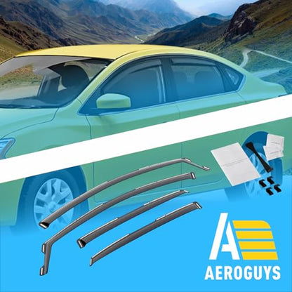 Extra Durable Window Deflectors in (For Nissan Sentra 13-19 Sedan)