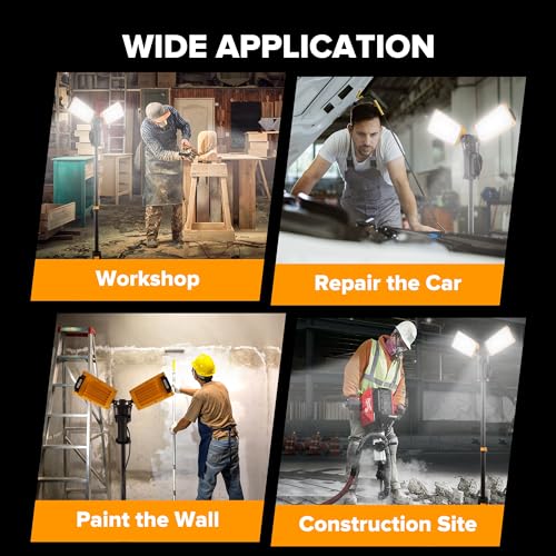 Upgraded 5000K 15000 LM 105 W LED Work Light with Telescoping Tripod (Pro-15000LM)