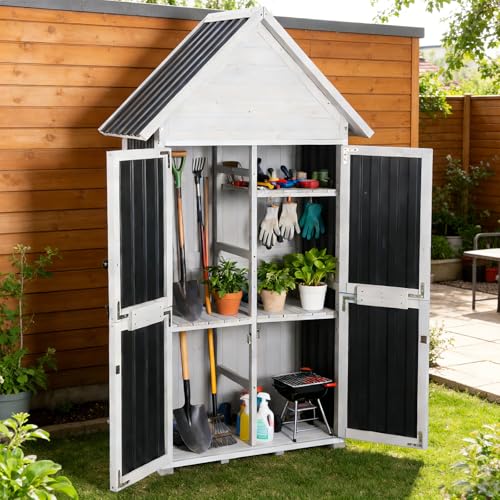 Sheds Outdoor Storage (White)