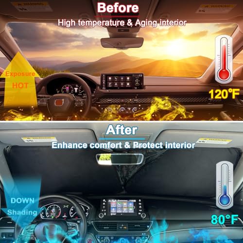 Premium Car Windshield Sun Shade for 2018 (for Honda Accord 2018-2022)